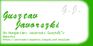 gusztav javorszki business card